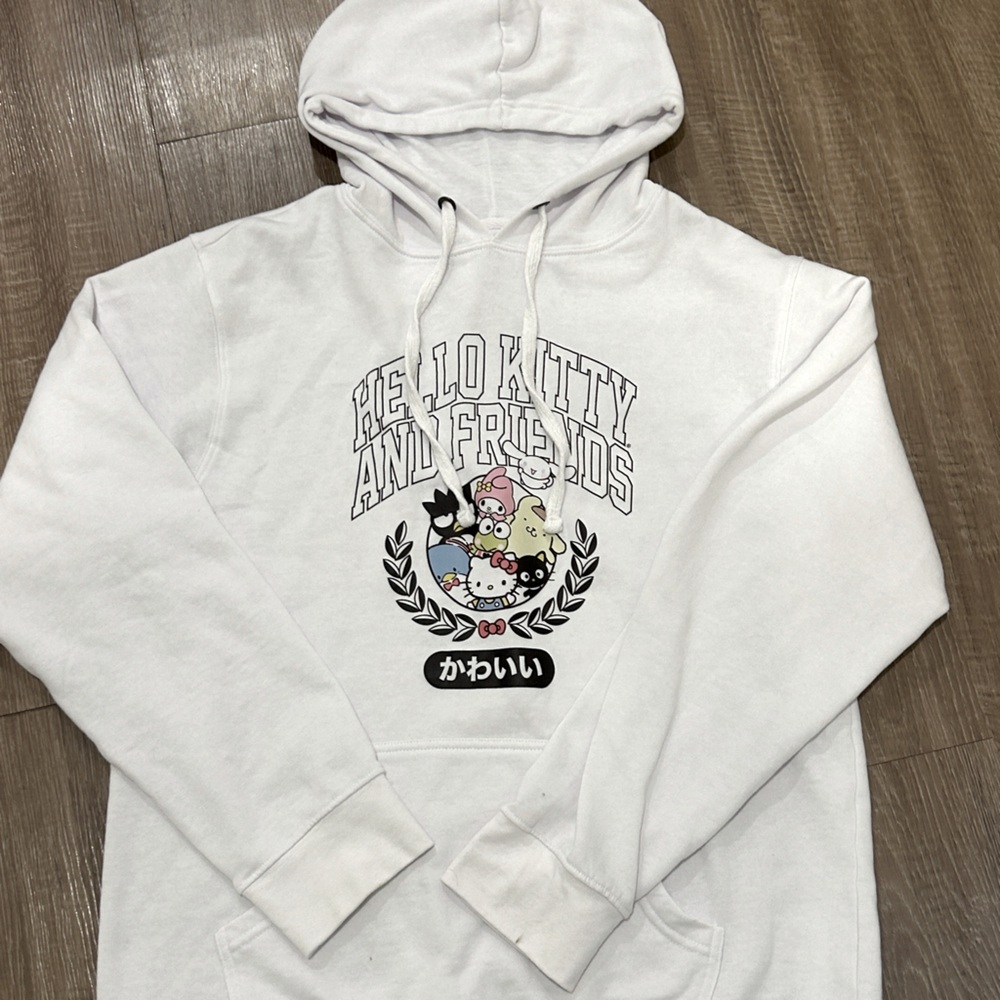 Hello Kitty and Friends White Hoodie Size L